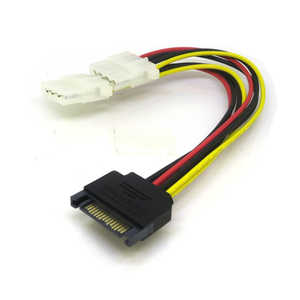 変換名人JAPAN SATA電源 → ペリフェラル(大4ピン) 2分岐ケーブル 15cm SP4P/2 SA7800 変換名人JAPAN SATA電源 → ペリフェラル(大4ピン) 2分岐ケーブル 15cm SP4P/2 SA7800