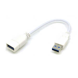 変換名人JAPAN USB3.0ケーブル USB A(オス)-USB A(メス) 20cm ホワイト ホワイト CA2768