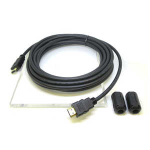 変換名人JAPAN HDMIケーブル ver1.4 フェライトコア付 ブラック ［5m /HDMI⇔HDMI /スタンダードタイプ］ HD4434