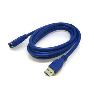 変換名人JAPAN USB3.0ケーブル USB A(オス)-USB A(メス) 1.8m ブルー ブルー CA5929 変換名人JAPAN USB3.0ケーブル USB A(オス)-USB A(メス) 1.8m ブルー ブルー CA5929