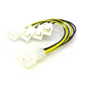 変換名人JAPAN ペリフェラル(大4ピン)→FAN用電源(3ピン) 4分岐 電源ケーブル IDEPFAN3/4 PD3208 変換名人JAPAN ペリフェラル(大4ピン)→FAN用電源(3ピン) 4分岐 電源ケーブル IDEPFAN3/4 PD3208