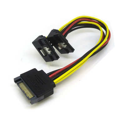 Watson_mさん専用　2口 変換名人JAPAN SATA電源 2分岐 電源ケーブル ［下L型/ラッチ付］ SPRL