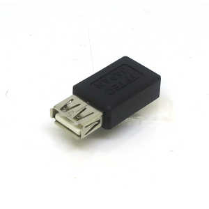 変換名人JAPAN USB中継変換アダプタ [USB-A メス-メス micro USB] ブラック CP6315