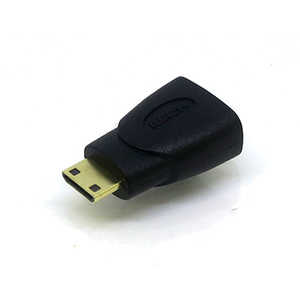 変換名人JAPAN HDMI変換アダプタ ［miniHDMI オス→メス HDMI］ ブラック ［HDMI⇔miniHDMI /スタンダードタイプ］ HD8869