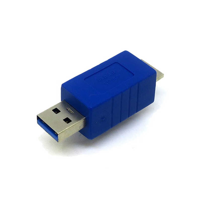 変換名人JAPAN 変換名人JAPAN USB中継変換アダプタ [USB-A オス-オス micro USB] ブルー CP7145 CP7145