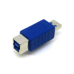 変換名人JAPAN USB変換アダプタ [USB-A オス→メス USB-B /USB3.0] ブルー CP7152