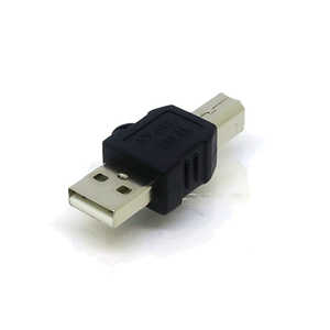 変換名人JAPAN USB中継変換アダプタ [USB-A オス-オス USB-B] ブラック CP7947