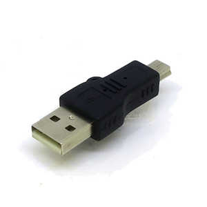 変換名人JAPAN USB中継変換アダプタ [USB-A オス-オス mini USB] ブラック CP9002