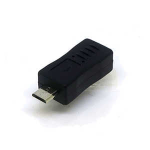 変換名人JAPAN USB変換アダプタ [micro USB オス→メス mini USB] ブラック CP8975