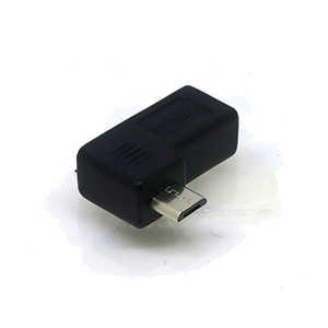 変換名人JAPAN micro USB延長アダプタ [micro USB オス→メス micro USB /右L型] ブラック CP7992
