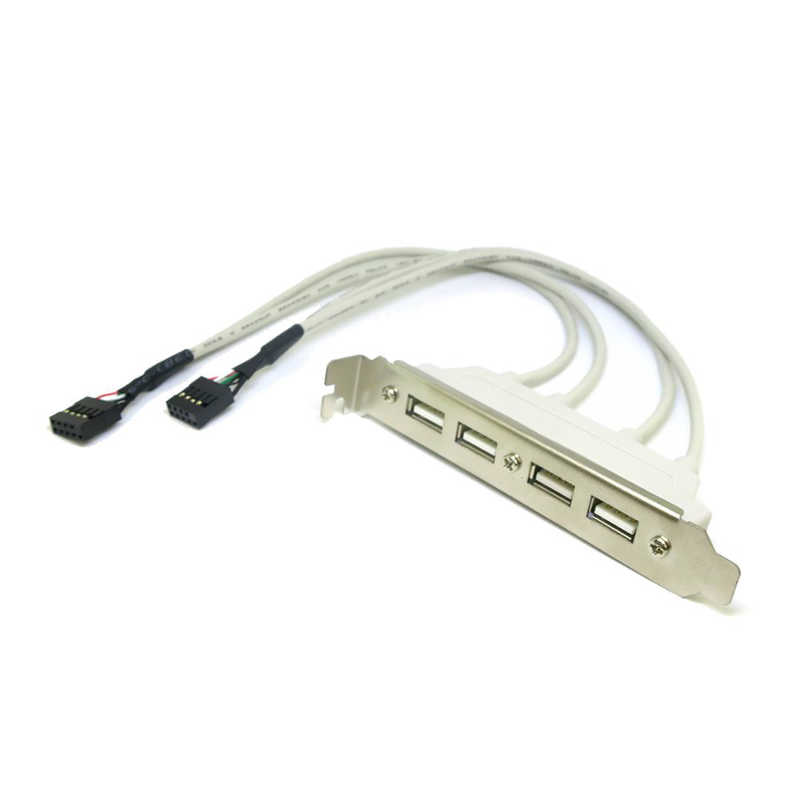 変換名人JAPAN 変換名人JAPAN PCIブラケット用 USB2.0(4ポート) 延長ケーブル PCIBUSB4 ホワイト PD8708 PD8708