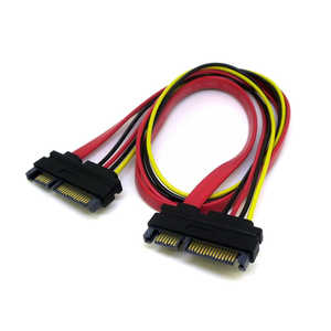 変換名人JAPAN SATA(7ピン)+SATA電源(15ピン) (オスオス)延長ケーブル 50cm SPAACA50 レッド SA7855 変換名人JAPAN SATA(7ピン)+SATA電源(15ピン) (オスオス)延長ケーブル 50cm SPAACA50 レッド SA7855