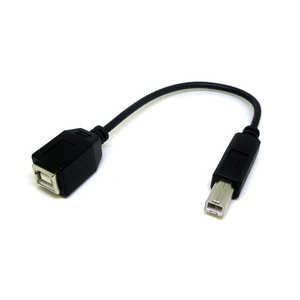 変換名人JAPAN USB-B延長ケーブル［USB-B オス→メス USB-B /0.2m] ブラック CA1631