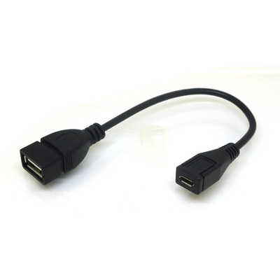 変換名人JAPAN USB中継変換アダプタ [USB-A メス-メス micro USB