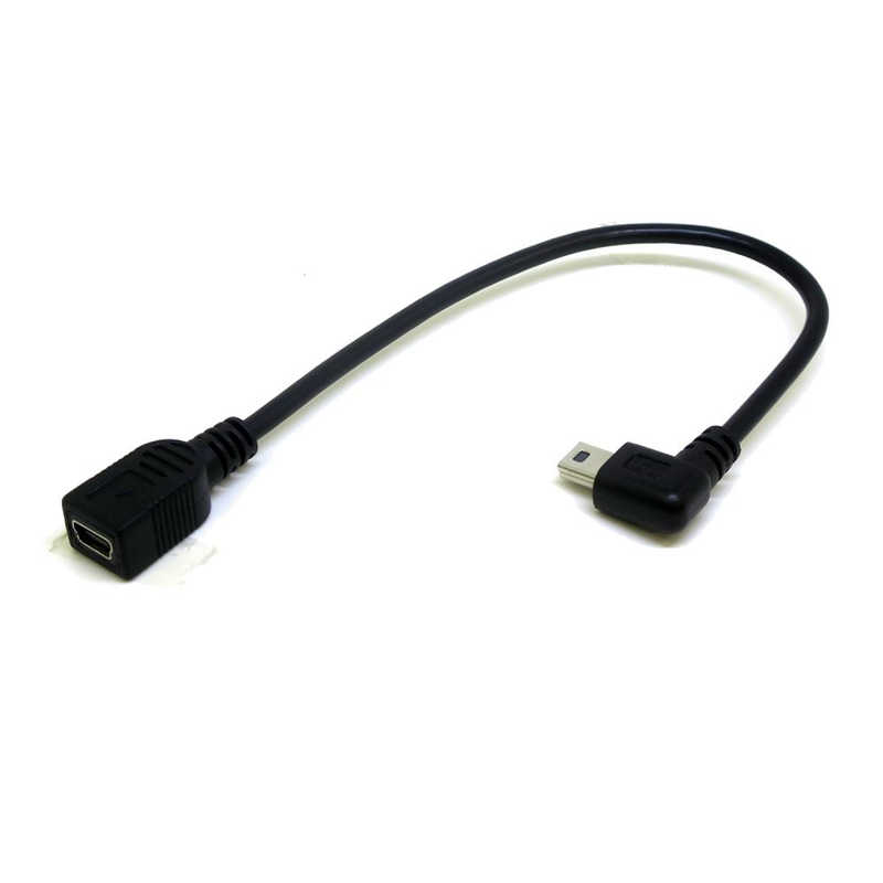 変換名人JAPAN 変換名人JAPAN mini USB延長ケーブル [mini USB オス→メス mini USB /0.2m /右L型] ブラック CA2331 CA2331