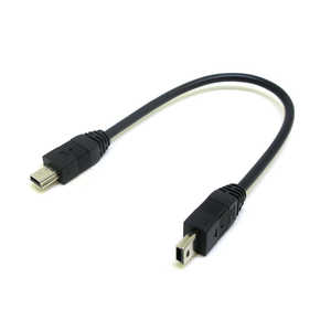変換名人JAPAN mini USB ⇔ mini USBケーブル [0.2m] ブラック CA7459