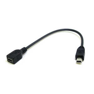 変換名人JAPAN mini USB延長ケーブル [mini USB オス→メス mini USB /0.2m] ブラック CA7565