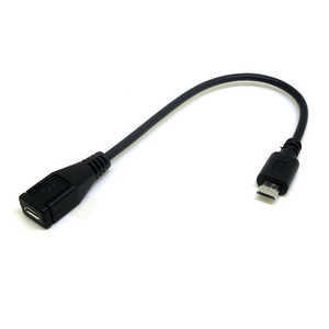 変換名人JAPAN micro USB延長ケーブル [micro USB オス→メス micro USB /0.2m] ブラック CA7572