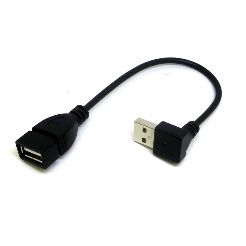 変換名人JAPAN 変換名人JAPAN USB-A延長ケーブル [USB-A オス→メス USB-A /0.2m /下L型] ブラック CA2010 CA2010