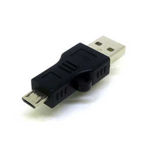 変換名人JAPAN USB中継変換アダプタ [USB-A オス-オス micro USB] ブラック CP8968
