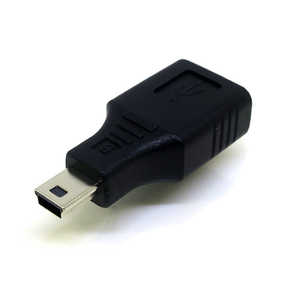 変換名人JAPAN USB変換アダプタ USB A(メス)-USB miniB(オス) ブラック ブラック CP9095