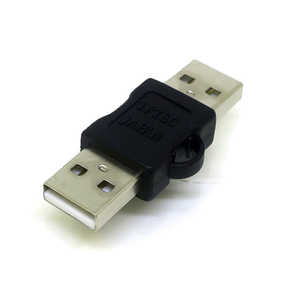 変換名人JAPAN USB中継アダプタ [USB-A オス-オス USB-A] ブラック CP7909
