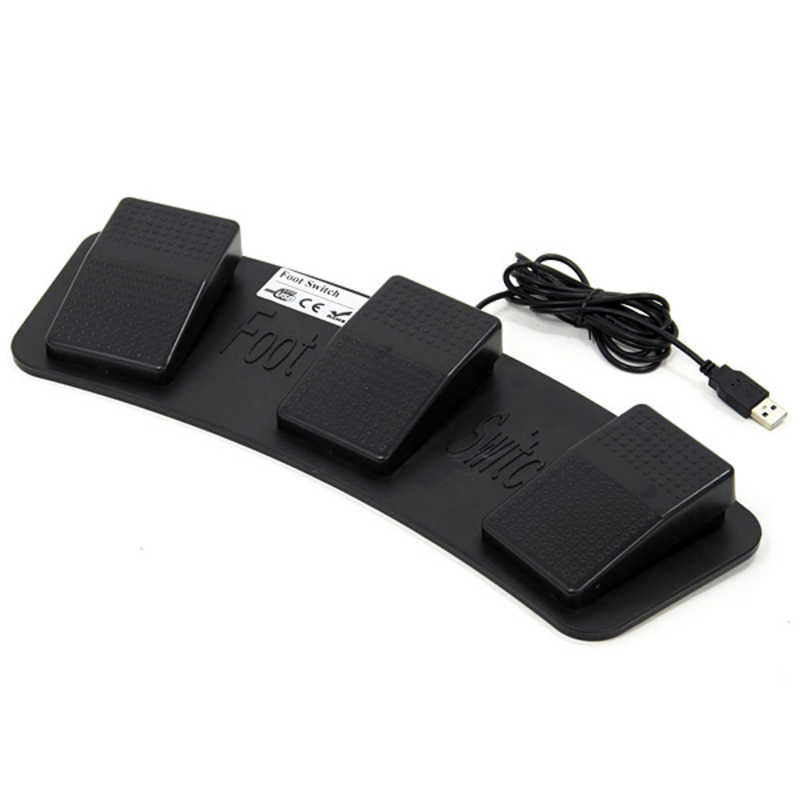 ルートアール ルートアール USBフットペダルスイッチ 3ペダル ブラック ［有線 /USB］ RI-FP3BK-A RI-FP3BK-A