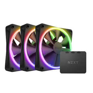 NZXT ケースファン ×3 ［ 120mm /1800RPM ］ F series RGB DUO FAN ブラック RFD14TFB1 ブラック RF-D12TF-B1