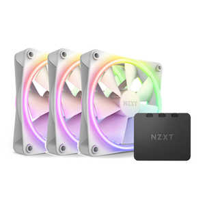 NZXT ケースファン ×3 ［ 120mm /1800RPM ］ F series RGB DUO FAN ホワイト RFD14TFW1 ホワイト RF-D12TF-W1