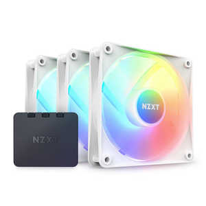 NZXT ケースファン ×3 ［ 120mm /1800RPM ］ F series RGB CORE FAN ホワイト RF-C12TF-W1