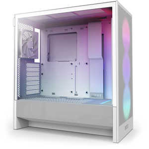 NZXT H5 FLOW RGB(2024) ATX microATX miniITX対応 ミドルタワーケース CM-H52FW-R1 ホワイト CCH52FWR1 NZXT H5 FLOW RGB(2024) ATX microATX miniITX対応 ミドルタワーケース CM-H52FW-R1 ホワイト CCH52FWR1
