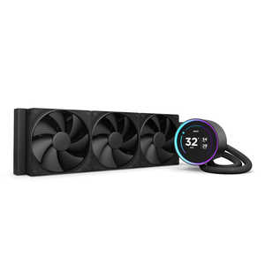 NZXT 水冷CPUクーラー KRAKEN ELITE360(2024) ［ 120mmファンx3/ 2.72液晶ヘッド ］ ブラック RLKN36EB2