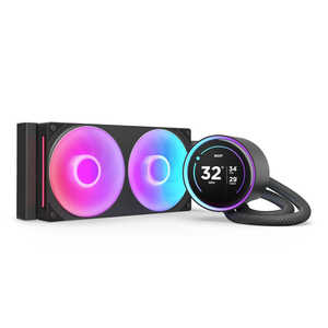 NZXT 水冷CPUクーラー KRAKEN ELITE240 RGB(2024) ［ 240mmファンx1/ 2.72液晶ヘッド ］ ブラック RLKR24EB2