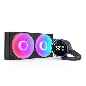 NZXT 水冷CPUクーラー KRAKEN ELITE280 RGB(2024) ［ 280mmファンx1/ 2.72液晶ヘッド ］ ブラック RLKR28EB2
