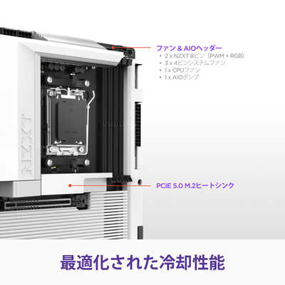 NZXT マザーボード N7 B850 DDR5 ［ATX / AM5］ ホワイト N7-B85XT-W1