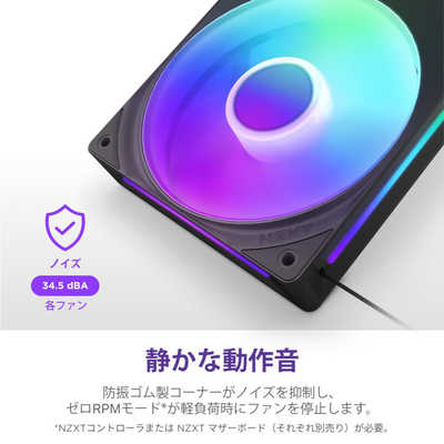 NZXT ケースファン シングルフレーム F420 RGB CORE [ 420mm / 2400RPM
