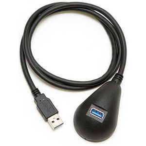 GROOVY 1m[USB-A オス→メス USB-A]3.0延長ケーブル 卓上用 GR--DTUS30B ブラック GRDTUS30B