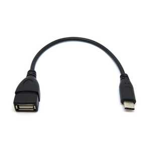 タイムリー 0.2m[メス USB-A→USB-C オス]2.0変換アダプタ ブラック GMC8