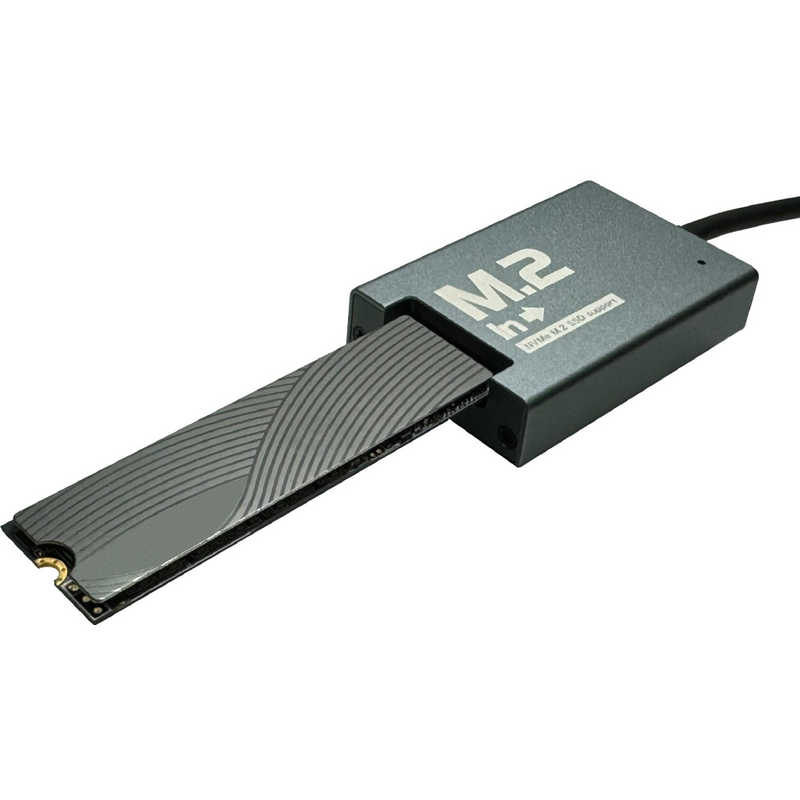 タイムリー タイムリー M.2 SSD USB変換アダプタ M.2 in ［NVMe(PCIe)対応 / USB 10Gbps ］ ［M.2対応 /NVMe /1台］ ブラック UD-M2IN UD-M2IN