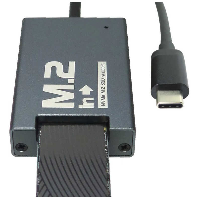 タイムリー タイムリー M.2 SSD USB変換アダプタ M.2 in ［NVMe(PCIe)対応 / USB 10Gbps ］ ［M.2対応 /NVMe /1台］ ブラック UD-M2IN UD-M2IN