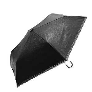 藤田屋 晴雨兼用 折りたたみ傘 50cm 曲がり手元 エンボス小花 ALLMINI50 藤田屋 晴雨兼用 折りたたみ傘 50cm 曲がり手元 エンボス小花 ALLMINI50