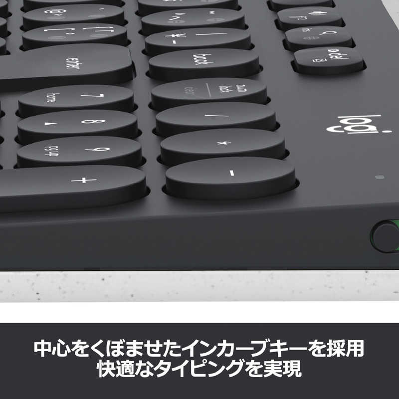 ロジクール ロジクール キーボード (Android/iOS/Mac/Win/Chrome) マルチデバイス (101キー) ［Bluetooth /ワイヤレス］ ブラック/ホワイト K780 (ブラック/ホワイト) K780 (ブラック/ホワイト)