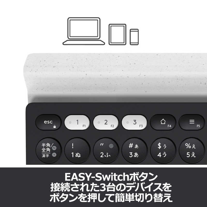 ロジクール ロジクール キーボード (Android/iOS/Mac/Win/Chrome) マルチデバイス (101キー) ［Bluetooth /ワイヤレス］ ブラック/ホワイト K780 (ブラック/ホワイト) K780 (ブラック/ホワイト)