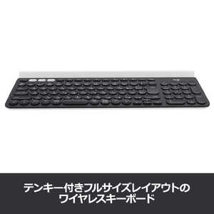 ロジクール キーボード (Android/iOS/Mac/Win/Chrome) マルチデバイス (101キー) ［Bluetooth /ワイヤレス］ ブラック/ホワイト K780 (ブラック/ホワイト)