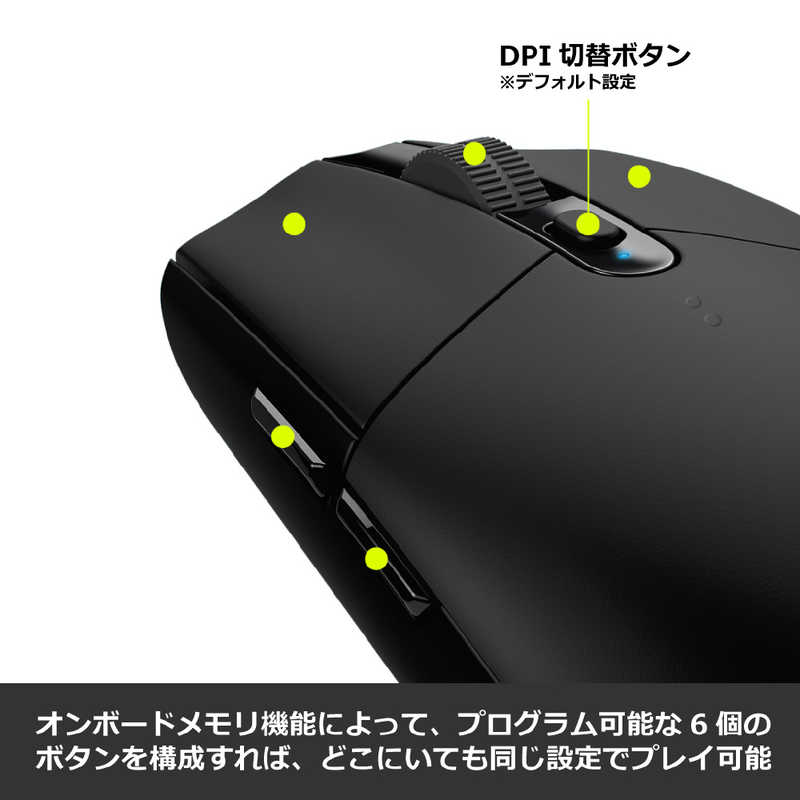 ロジクール ロジクール ゲーミングマウス 無線(ワイヤレス)/ 6ボタン/ ブラック G304 G304