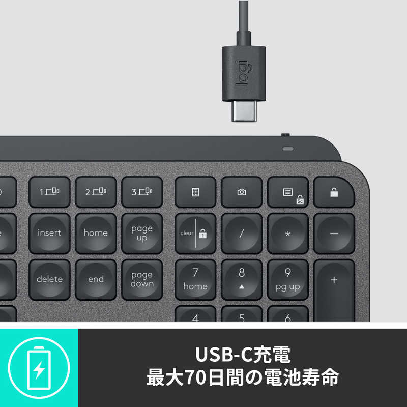 ロジクール ロジクール ワイヤレスキーボード MX KEYS Advanced Wireless Illuminated Keyboard KX800 KX800