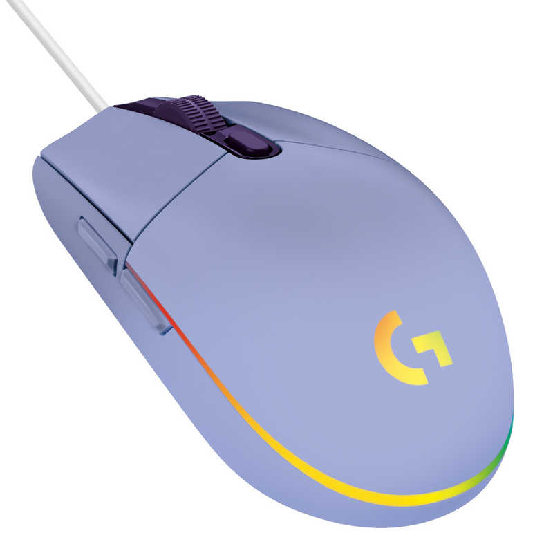 ロジクール ロジクール ゲーミングマウス 有線/ 6ボタン/ ライラック G203-LC G203-LC