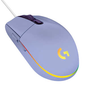 ロジクール ゲーミングマウス 有線/ 6ボタン/ ライラック G203-LC