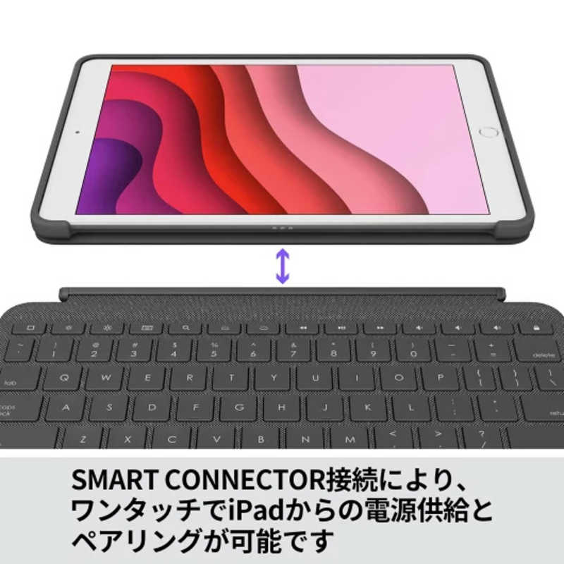 ロジクール COMBO TOUCH for iPad (第7世代用) トラックパッド付キーボードケース IK1057BKA