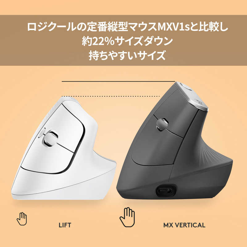 ロジクール ロジクール Lift for Mac 縦型エルゴノミックマウス M800M M800M